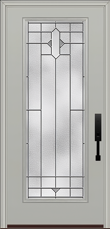 ProVia Legacy Single Entry Door 460 Style Brookhaven Decorative Glass with Zinc Caming and Low-E - Doors and Beyond