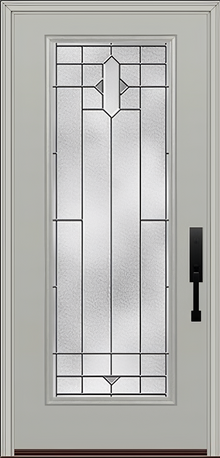 ProVia Legacy Single Entry Door 460 Style Brookhaven Decorative Glass with Zinc Caming and Low-E - Doors and Beyond