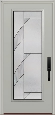 ProVia Legacy Single Entry Door 460 Style Tidal Decorative Glass with Patina Caming and Low-E - Doors and Beyond