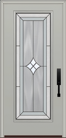 ProVia Legacy Single Entry Door 460 Style Aria Decorative Glass with Patina Caming and Low-E - Doors and Beyond