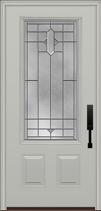 ProVia Legacy Single Entry Door 440 Style Brookhaven Decorative Glass with Zinc Caming and Low-E - Doors and Beyond