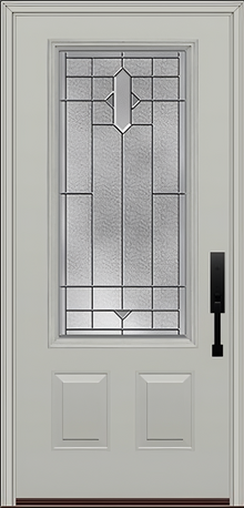 ProVia Legacy Single Entry Door 440 Style Brookhaven Decorative Glass with Zinc Caming and Low-E - Doors and Beyond