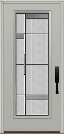ProVia Legacy Single Entry Door 460 Style Manhattan Decorative Glass with Patina Caming and Low-E - Doors and Beyond