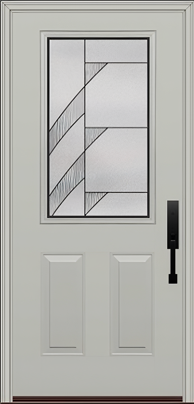 ProVia Legacy Single Entry Door 430 Style Tidal Decorative Glass with Patina Caming and Low-E - Doors and Beyond