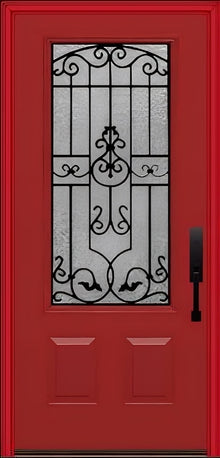 ProVia Legacy Single Entry Door 440 Style Barcelona Decorative Glass With Gluechip Privacy Glass - Doors and Beyond