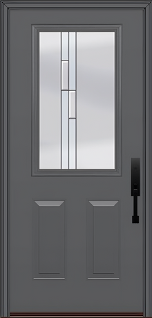 ProVia Legacy Single Entry Door 430 Style Genesis Decorative Glass with Silver Caming and Low-E - Doors and Beyond