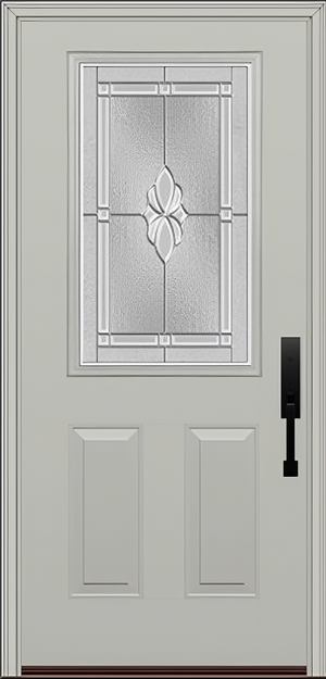 ProVia Legacy Single Entry Door 430 Style Somerset Decorative Glass with Zinc Caming and Low-E - Doors and Beyond