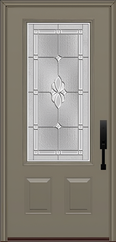 ProVia Legacy Single Entry Door 440 Style Somerset Decorative Glass with Zinc Caming and Low-E - Doors and Beyond