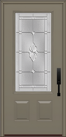 ProVia Legacy Single Entry Door 440 Style Somerset Decorative Glass with Zinc Caming and Low-E - Doors and Beyond