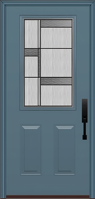 ProVia Legacy Single Entry Door 430 Style Manhattan Decorative Glass with Patina Caming and Low-E - Doors and Beyond