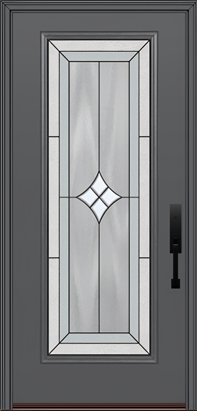 ProVia Legacy Single Entry Door 460 Style Aria Decorative Glass with Patina Caming and Low-E - Doors and Beyond