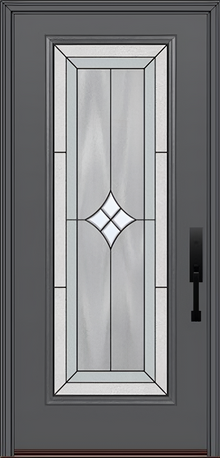 ProVia Legacy Single Entry Door 460 Style Aria Decorative Glass with Patina Caming and Low-E - Doors and Beyond
