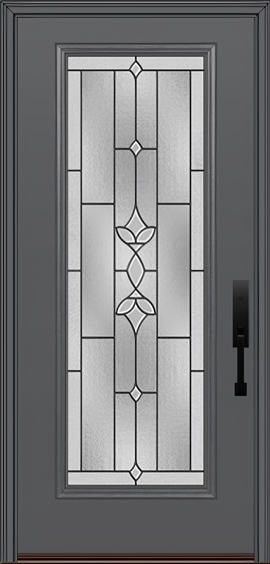 ProVia Legacy Single Entry Door 460 Style Esmond Decorative Glass with Patina Caming and Low-E - Doors and Beyond