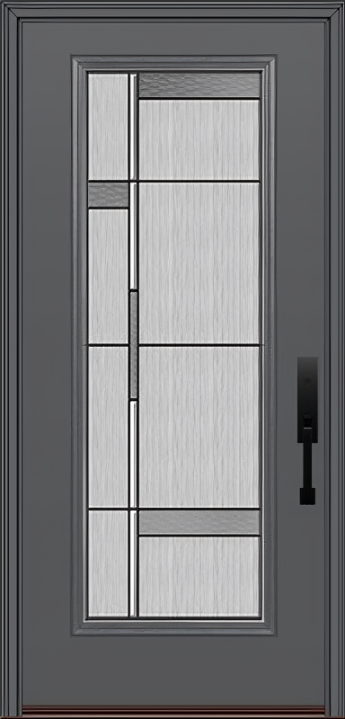 ProVia Legacy Single Entry Door 460 Style Manhattan Decorative Glass with Patina Caming and Low-E - Doors and Beyond