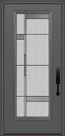 ProVia Legacy Single Entry Door 460 Style Manhattan Decorative Glass with Patina Caming and Low-E - Doors and Beyond