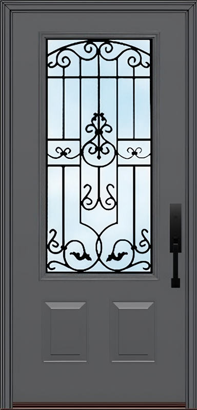 ProVia Legacy Single Entry Door 440 Style Barcelona Decorative Glass Clear Glass and Low E Glass - Doors and Beyond