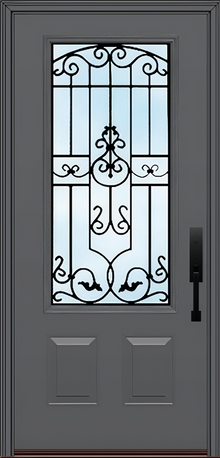 ProVia Legacy Single Entry Door 440 Style Barcelona Decorative Glass Clear Glass and Low E Glass - Doors and Beyond