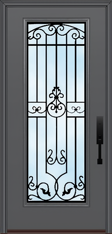ProVia Legacy Single Entry Door 460 Style Barcelona Decorative Glass Clear Glass and Low E Glass - Doors and Beyond