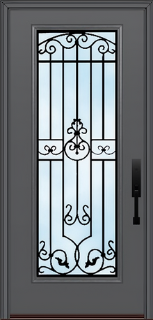 ProVia Legacy Single Entry Door 460 Style Barcelona Decorative Glass Clear Glass and Low E Glass - Doors and Beyond