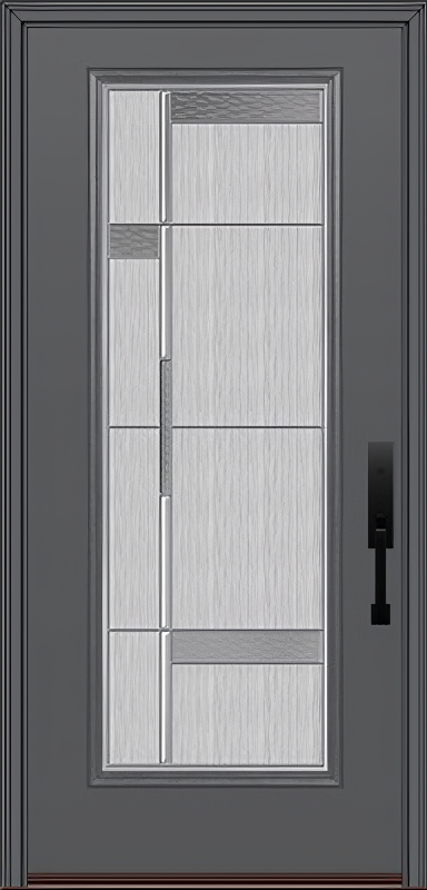 ProVia Legacy Single Entry Door 460 Style Manhattan Decorative Glass with Zinc Caming and Low-E - Doors and Beyond