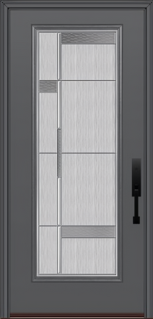 ProVia Legacy Single Entry Door 460 Style Manhattan Decorative Glass with Zinc Caming and Low-E - Doors and Beyond