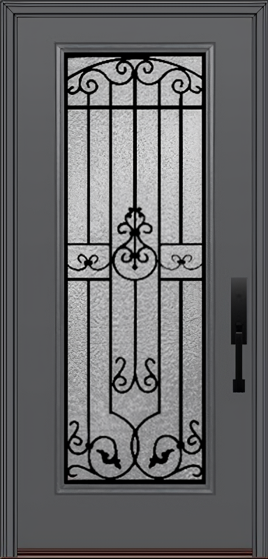 ProVia Legacy Single Entry Door 460 Style Barcelona Decorative Glass With Gluechip Privacy Glass - Doors and Beyond