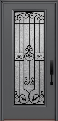 ProVia Legacy Single Entry Door 460 Style Barcelona Decorative Glass With Gluechip Privacy Glass - Doors and Beyond
