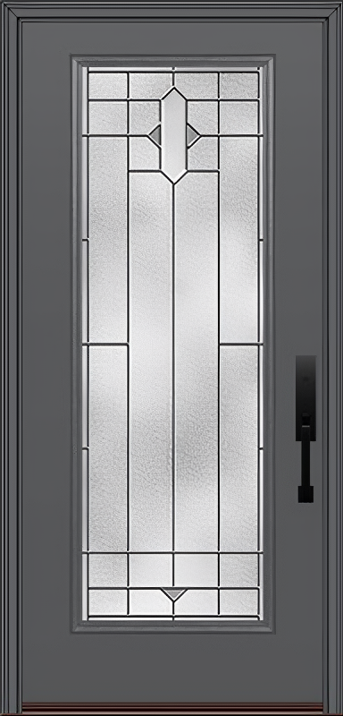 ProVia Legacy Single Entry Door 460 Style Brookhaven Decorative Glass with Zinc Caming and Low-E - Doors and Beyond