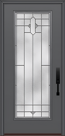 ProVia Legacy Single Entry Door 460 Style Brookhaven Decorative Glass with Zinc Caming and Low-E - Doors and Beyond