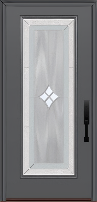 ProVia Legacy Single Entry Door 460 Style Aria Decorative Glass with Zinc Caming and Low-E - Doors and Beyond