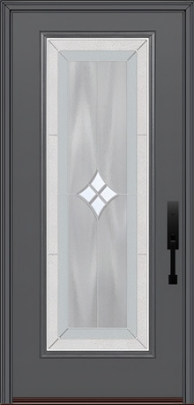 ProVia Legacy Single Entry Door 460 Style Aria Decorative Glass with Zinc Caming and Low-E - Doors and Beyond