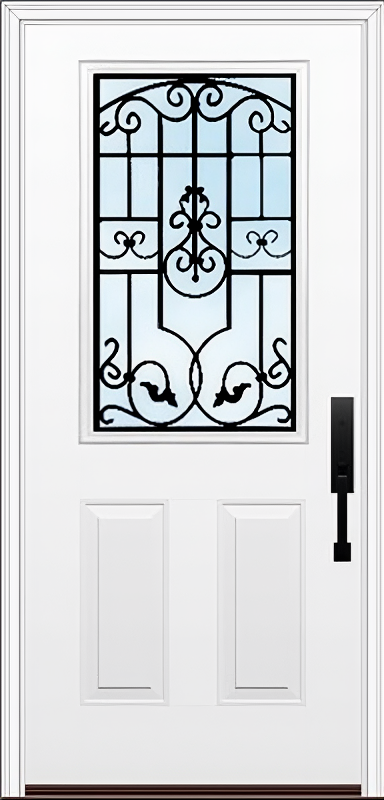ProVia Legacy Single Entry Door 430 Style Barcelona Decorative Glass Clear Glass and Low E Glass - Doors and Beyond