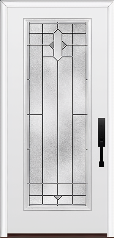 ProVia Legacy Single Entry Door 460 Style Brookhaven Decorative Glass with Zinc Caming and Low-E - Doors and Beyond