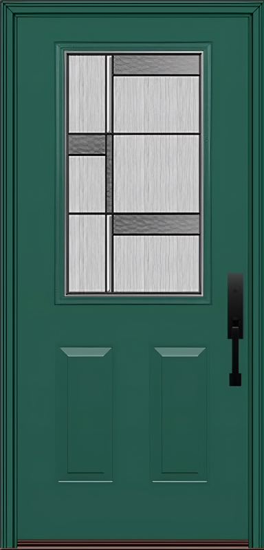 ProVia Legacy Single Entry Door 430 Style Manhattan Decorative Glass with Patina Caming and Low-E - Doors and Beyond
