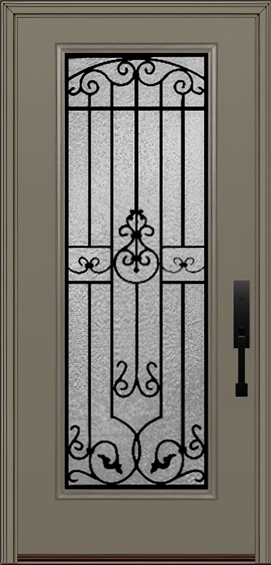 ProVia Legacy Single Entry Door 460 Style Barcelona Decorative Glass With Gluechip Privacy Glass - Doors and Beyond