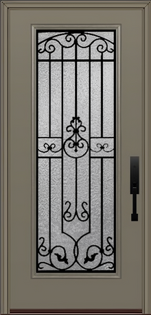 ProVia Legacy Single Entry Door 460 Style Barcelona Decorative Glass With Gluechip Privacy Glass - Doors and Beyond