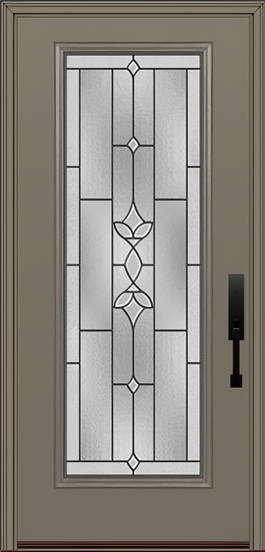 ProVia Legacy Single Entry Door 460 Style Esmond Decorative Glass with Patina Caming and Low-E - Doors and Beyond