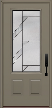 ProVia Legacy Single Entry Door 440 Style Tidal Decorative Glass with Patina Caming and Low-E - Doors and Beyond