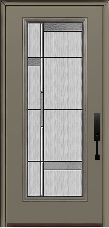 ProVia Legacy Single Entry Door 460 Style Manhattan Decorative Glass with Patina Caming and Low-E - Doors and Beyond