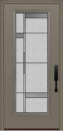 ProVia Legacy Single Entry Door 460 Style Manhattan Decorative Glass with Patina Caming and Low-E - Doors and Beyond