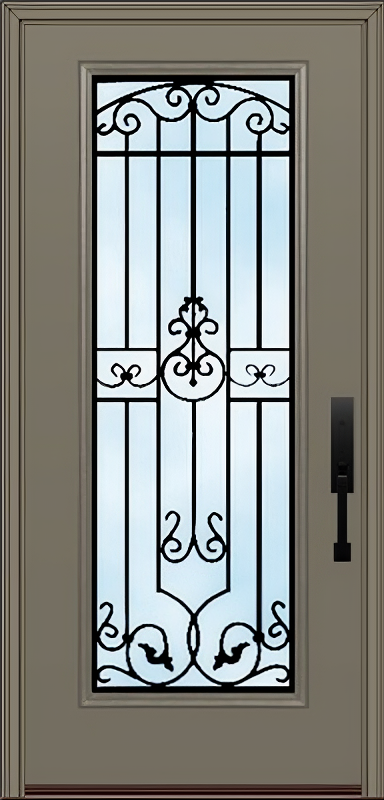 ProVia Legacy Single Entry Door 460 Style Barcelona Decorative Glass Clear Glass and Low E Glass - Doors and Beyond