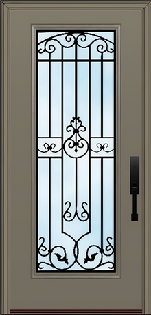 ProVia Legacy Single Entry Door 460 Style Barcelona Decorative Glass Clear Glass and Low E Glass - Doors and Beyond