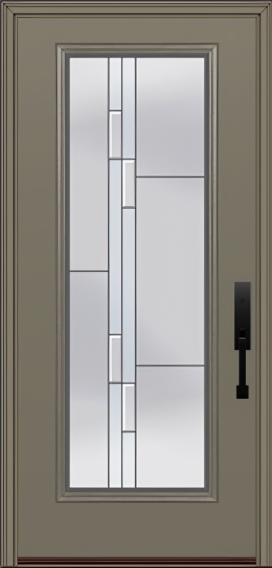 ProVia Legacy Single Entry Door 460 Style Genesis Decorative Glass with Silver Caming and Low-E - Doors and Beyond
