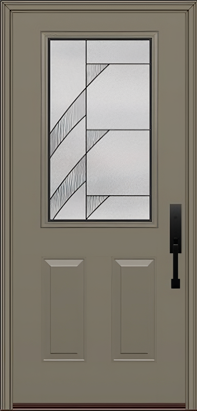 ProVia Legacy Single Entry Door 430 Style Tidal Decorative Glass with Patina Caming and Low-E - Doors and Beyond