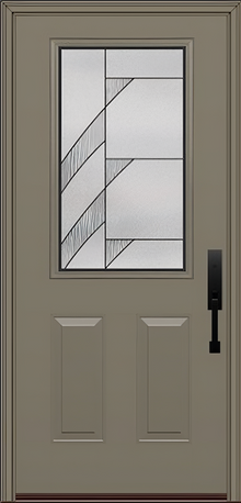 ProVia Legacy Single Entry Door 430 Style Tidal Decorative Glass with Patina Caming and Low-E - Doors and Beyond