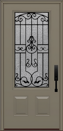 ProVia Legacy Single Entry Door 440 Style Barcelona Decorative Glass With Gluechip Privacy Glass - Doors and Beyond
