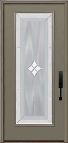 ProVia Legacy Single Entry Door 460 Style Aria Decorative Glass with Zinc Caming and Low-E - Doors and Beyond