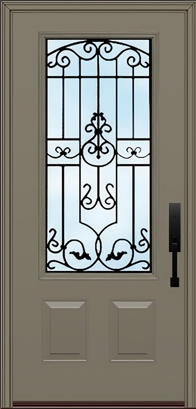 ProVia Legacy Single Entry Door 440 Style Barcelona Decorative Glass Clear Glass and Low E Glass - Doors and Beyond