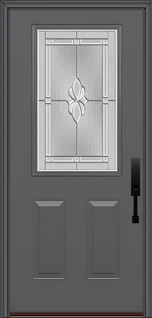 ProVia Legacy Single Entry Door 430 Style Somerset Decorative Glass with Zinc Caming and Low-E - Doors and Beyond