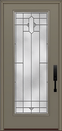ProVia Legacy Single Entry Door 460 Style Brookhaven Decorative Glass with Zinc Caming and Low-E - Doors and Beyond